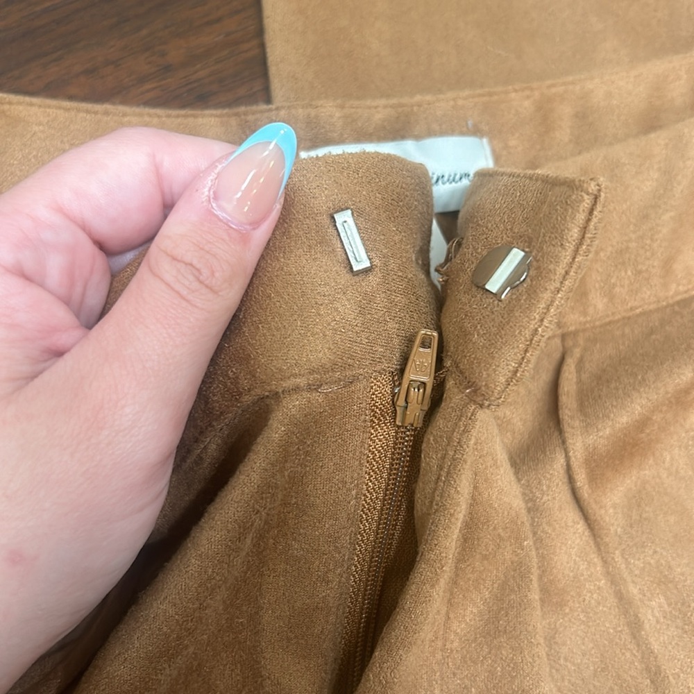 Nwt camel faux suede flare trousers - Picture 5 of 6